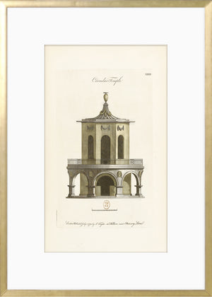 Engraving – Circular Temple, 1778 by Celadon, featuring a detailed architectural illustration.