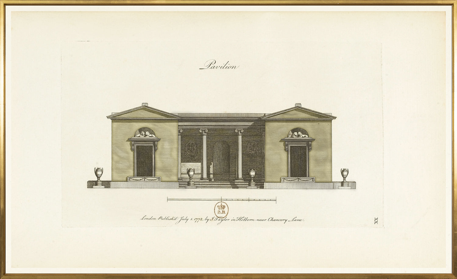 Engraving Pavilion Ii 1778 framed art print