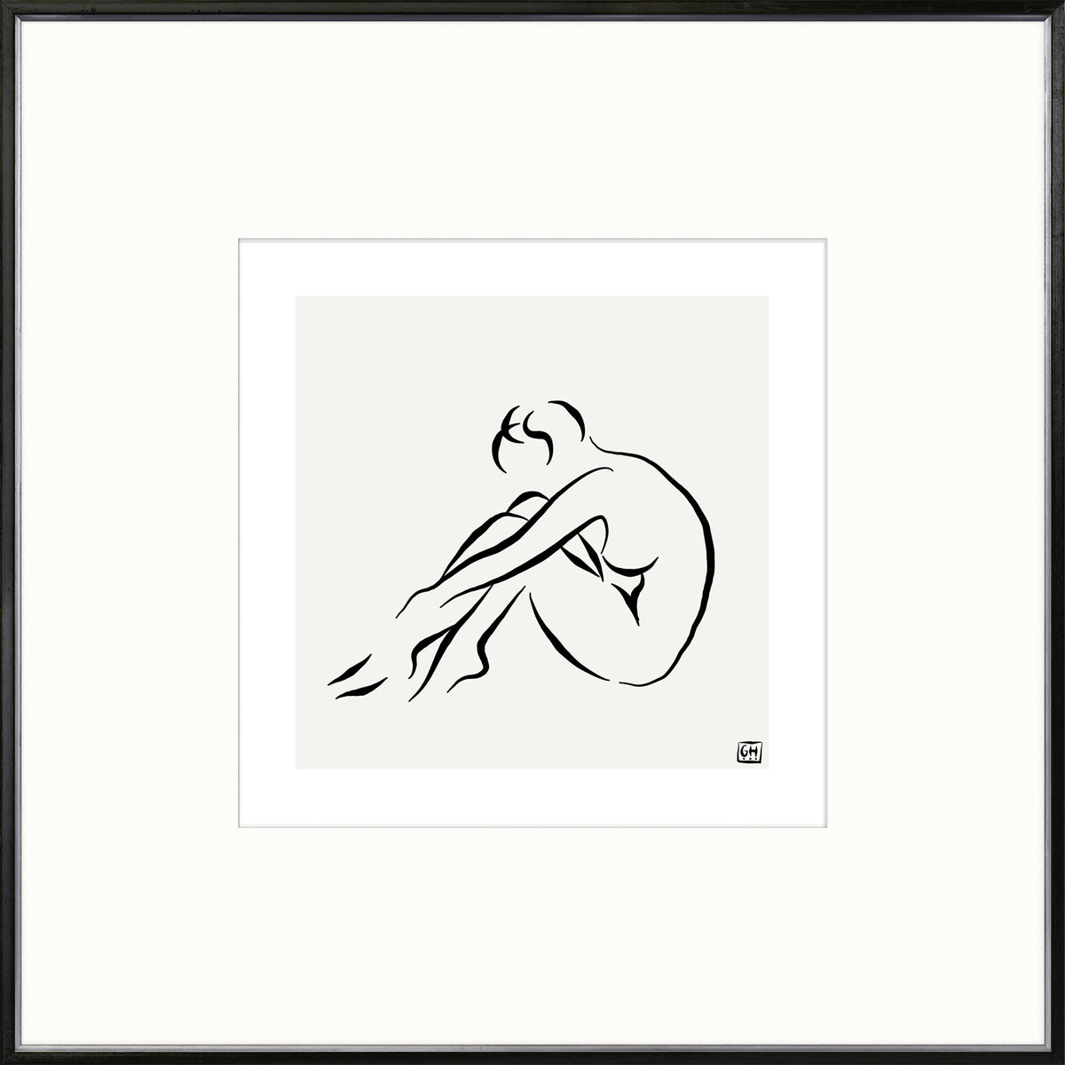 Femme Pose II — figurative fine art print in neutral tones at Laurie Yapp Home