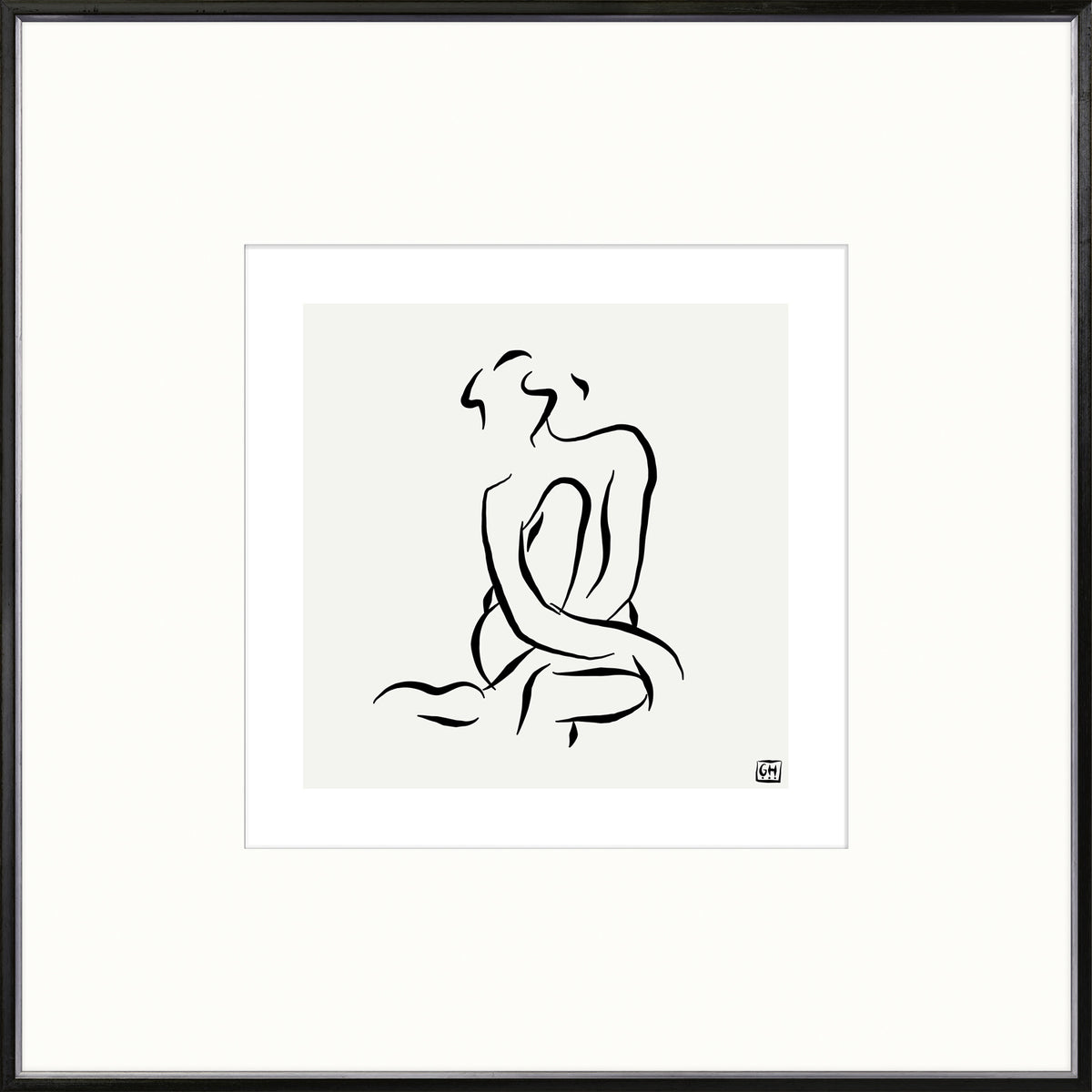 Femme Pose III — figurative fine art print in neutral tones at Laurie Yapp Home
