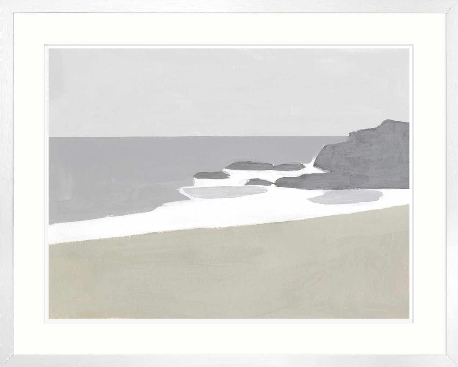 Coastal Planes IV — nature and landscape fine art print in neutral tones at Laurie Yapp Home