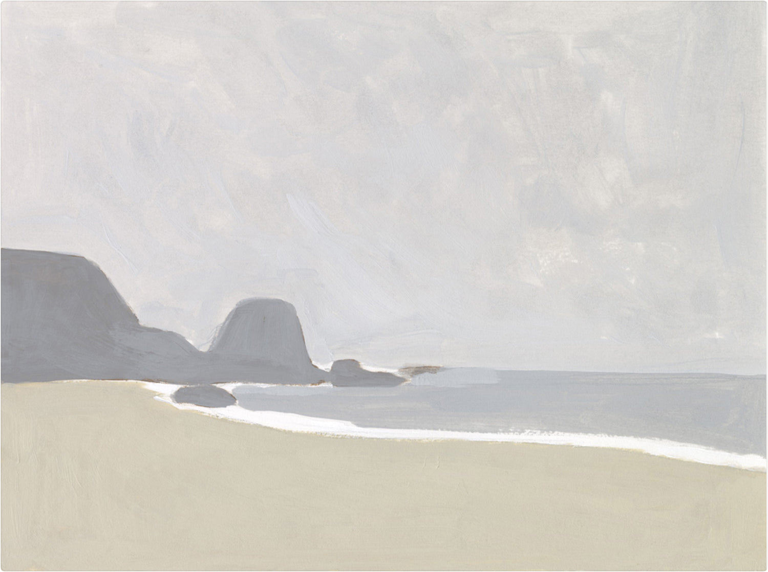 Coastal Planes III — nature and landscape fine art print shown from another angle