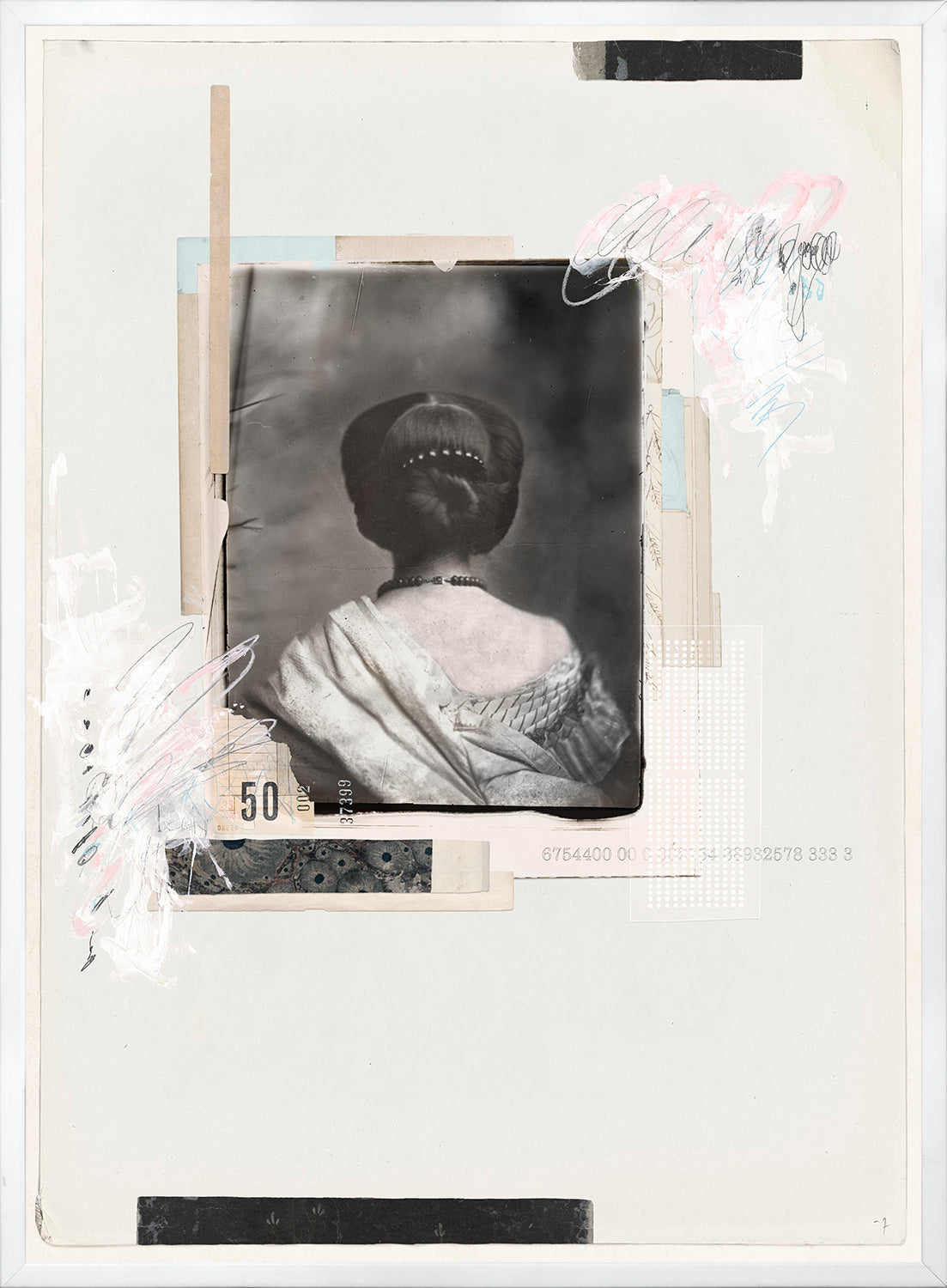 Vintage Collage I framed art print, 25 × 34 in