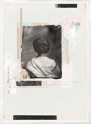 Vintage Collage I framed art print, 25 × 34 in