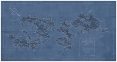 80 × 42 po – Toile tendue, bleu