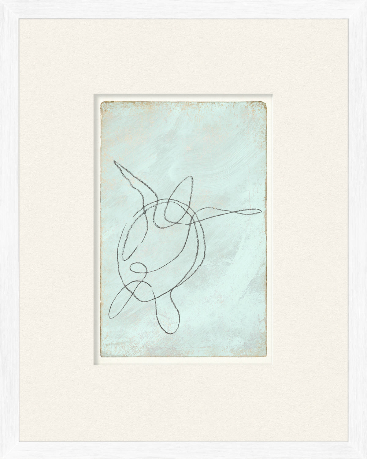 Aqua One Line Quartet Bundle — nature and landscape fine art print in cool tones at Laurie Yapp Home