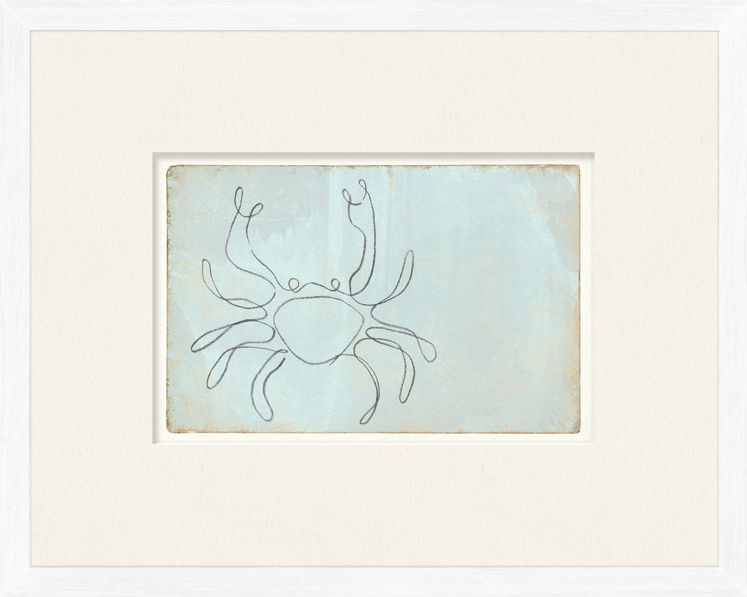 Aqua One Line Quartet Bundle — nature and landscape fine art print shown from another angle