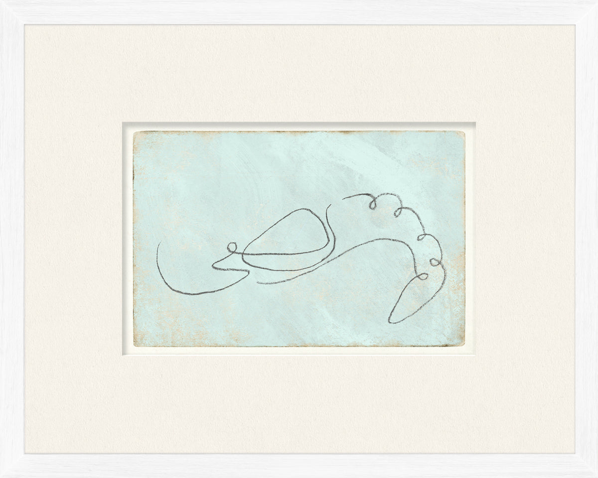 Aqua One Line Marine Sextet Bundle — nature and landscape fine art print shown from another angle