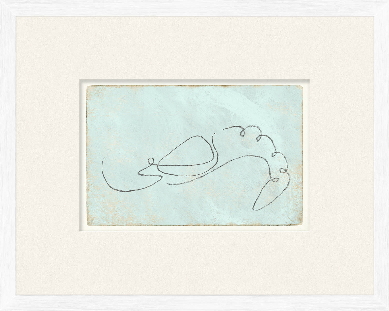 Aqua One Line Marine Sextet Bundle — nature and landscape fine art print shown from another angle