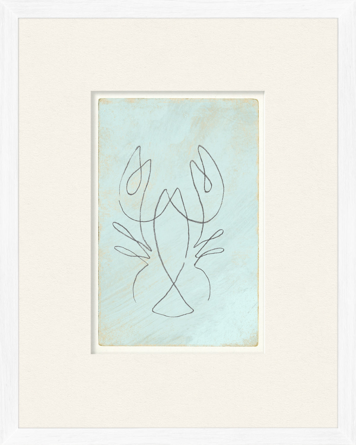 Aqua One Line Quartet Bundle — nature and landscape fine art print shown from another angle