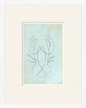 Aqua One Line Quartet Bundle — nature and landscape fine art print shown from another angle