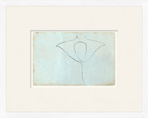 Aqua One Line Quartet Bundle — nature and landscape fine art print shown from another angle