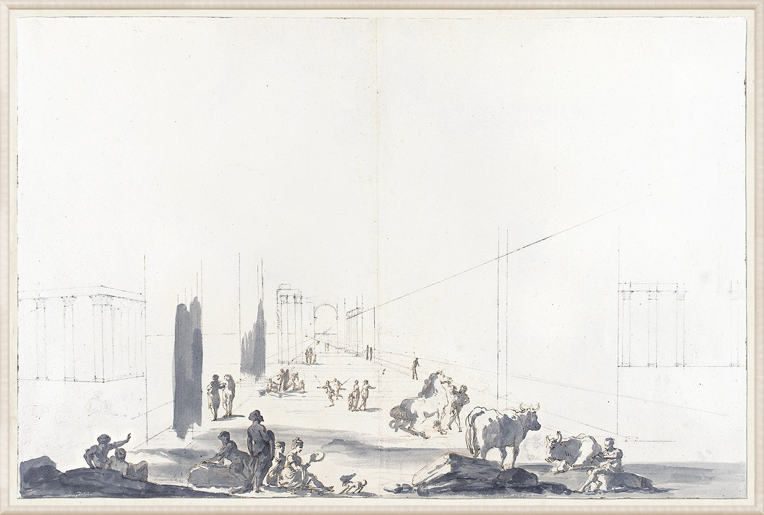 Italian Perspective Bologna 1779 framed art print