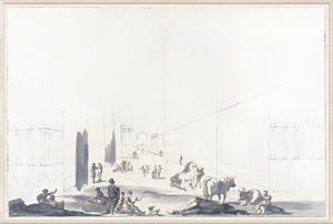 Italian Perspective Bologna 1779 framed art print