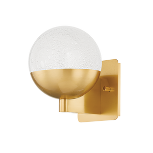 Rochford Wall Sconce in aged brass — a Hudson Valley wall sconce for bathrooms, hallways, and living rooms at Laurie Yapp Home.