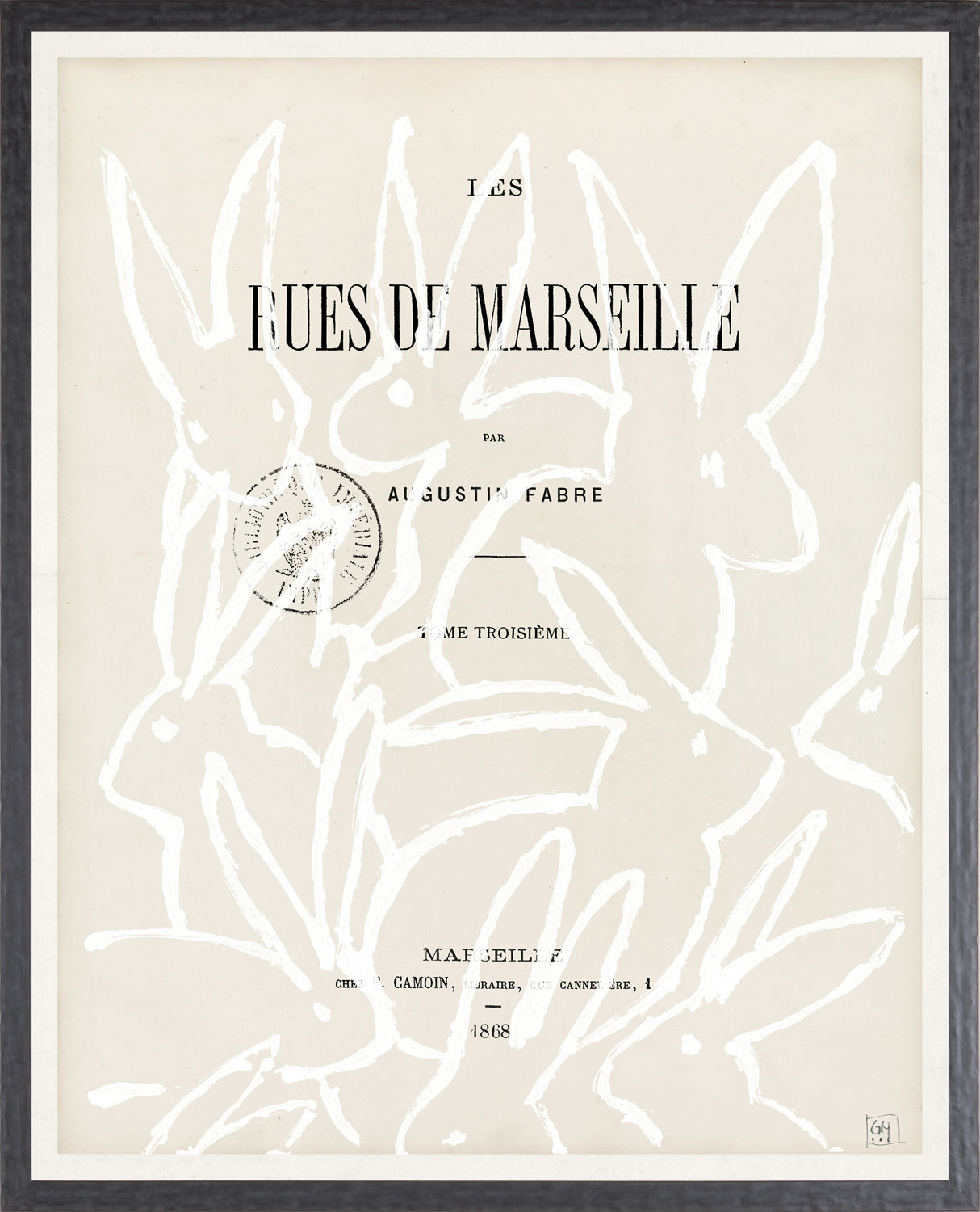 Parisienne Page XII — figurative fine art print shown from another angle