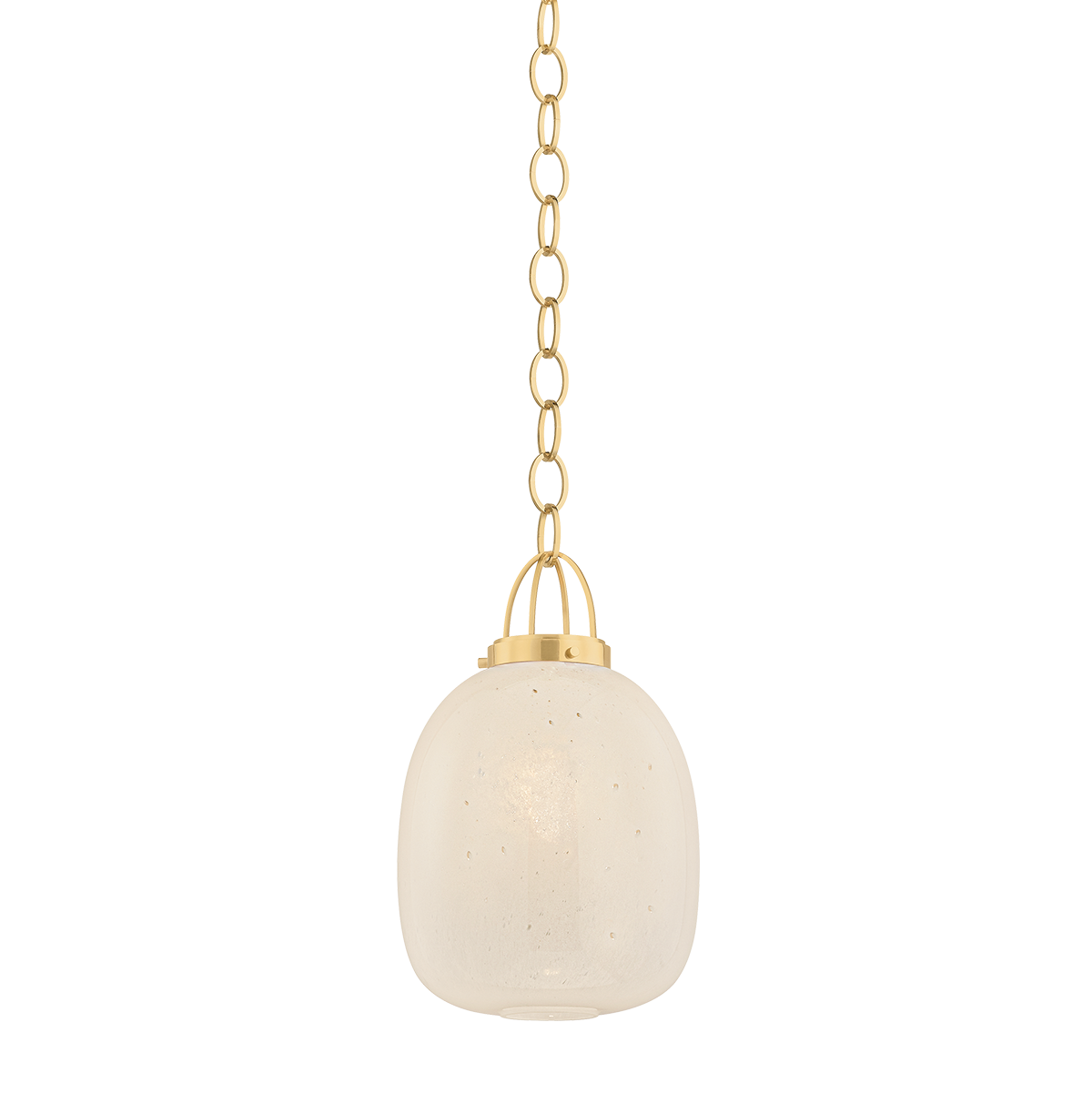 Enosburg Pendant 11" in aged brass — a Hudson Valley pendant for kitchens, entries, and dining rooms at Laurie Yapp Home.