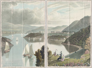 Washington Valley – West Point 1834 Diptych — architecture and travel gallery canvas art in neutral tones at Laurie Yapp Home