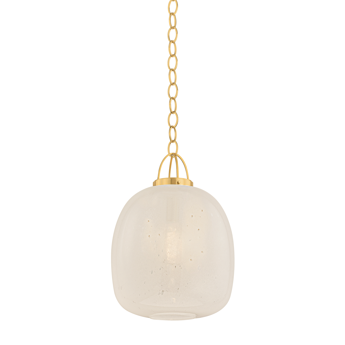 Enosburg Pendant 16" in aged brass — a Hudson Valley pendant for kitchens, entries, and dining rooms at Laurie Yapp Home.