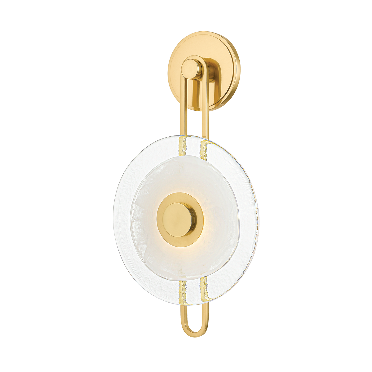Keuka Park Wall Sconce in aged brass — a Hudson Valley wall sconce for bathrooms, hallways, and living rooms at Laurie Yapp Home.