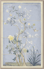 27,5 × 43,5 po – Encadré sous verre, Teinte bleue
