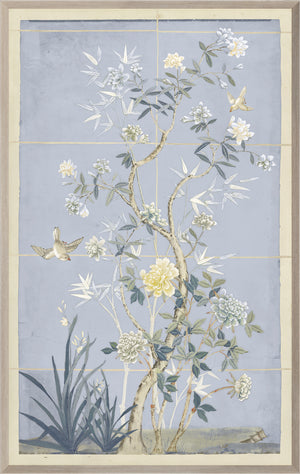 Chinoiserie Scenic II — nature and landscape fine art print shown from another angle