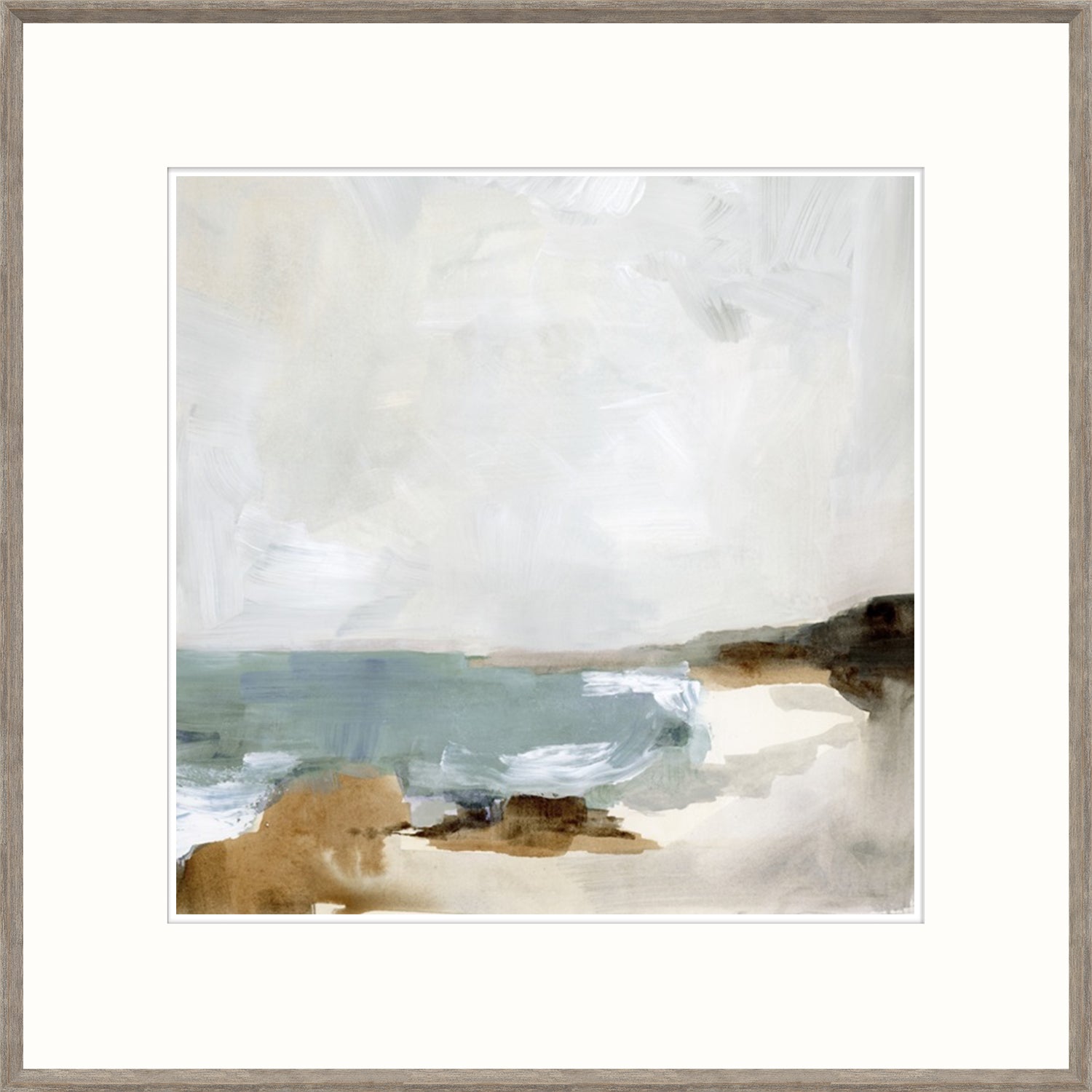 Ocean Sigh II wall art featuring a soft coastal scene with muted colors and abstract waves.
