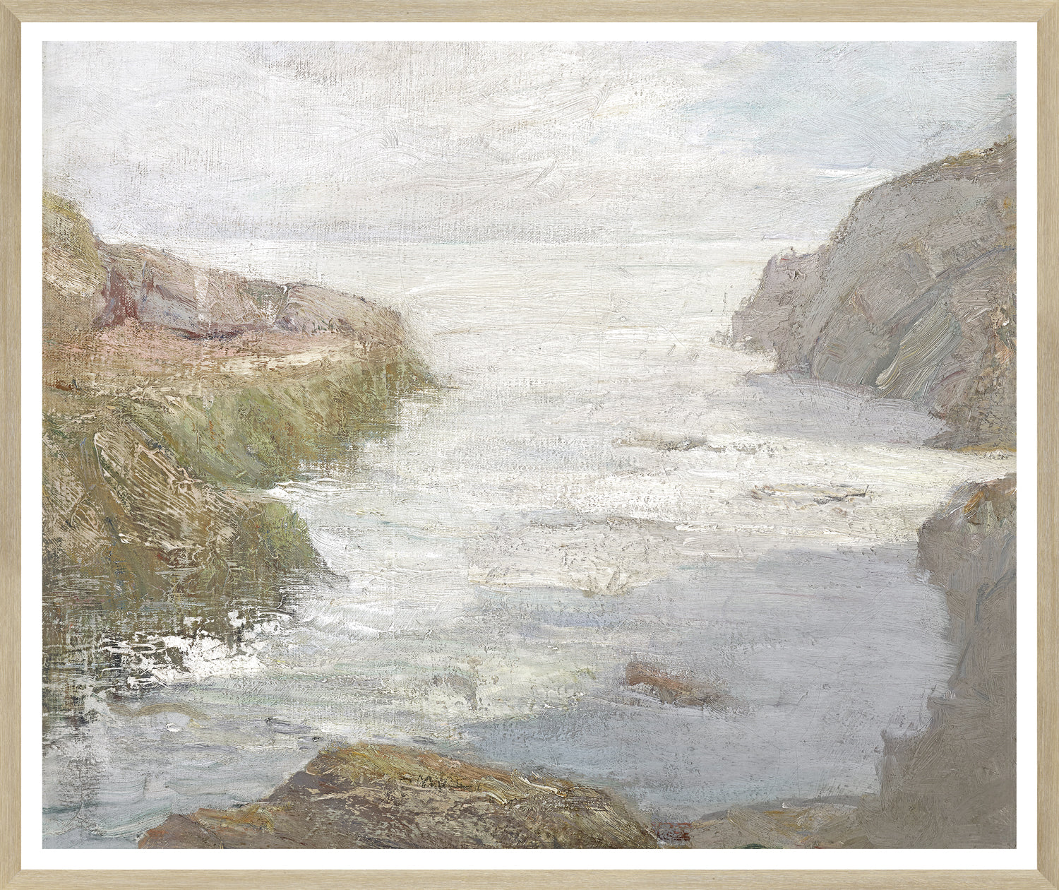 At Low Tide, C. 1841 wall art featuring a serene coastal landscape with soft colors.