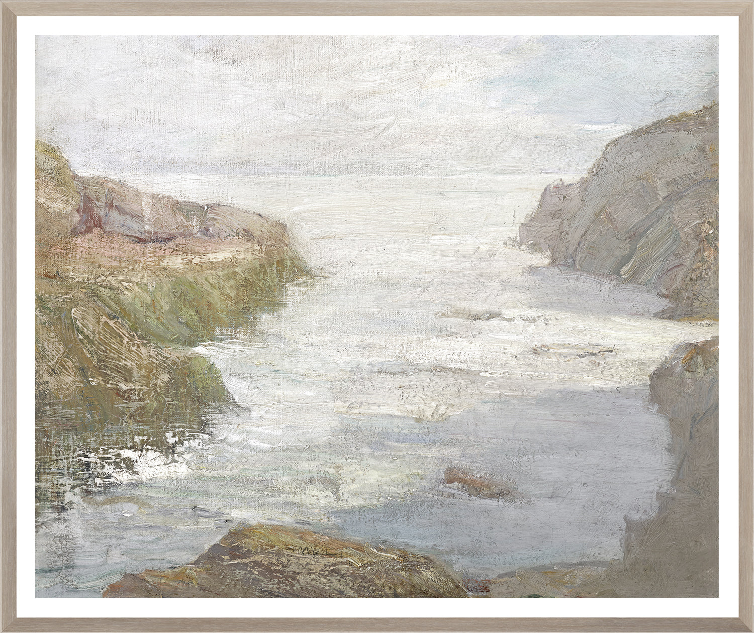 At Low Tide, C. 1841 — nature and landscape fine art print in cool tones at Laurie Yapp Home