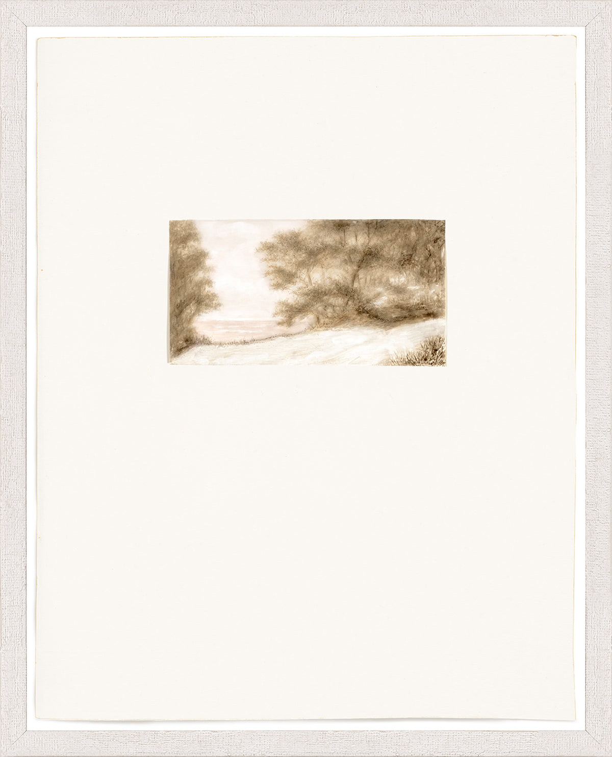 Ver Huell – Watercolours V wall art featuring a serene landscape in soft brown tones