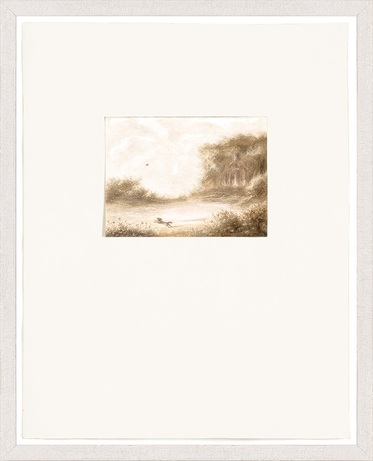 Ver Huell – Watercolours VII wall art featuring a serene landscape in soft browns.