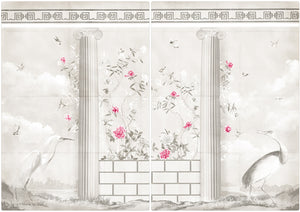 Greco-Roman Aviary Diptych — architecture and travel fine art print shown from another angle
