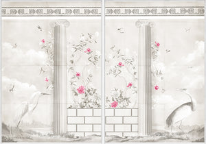 Greco-Roman Aviary Diptych — architecture and travel fine art print shown from another angle