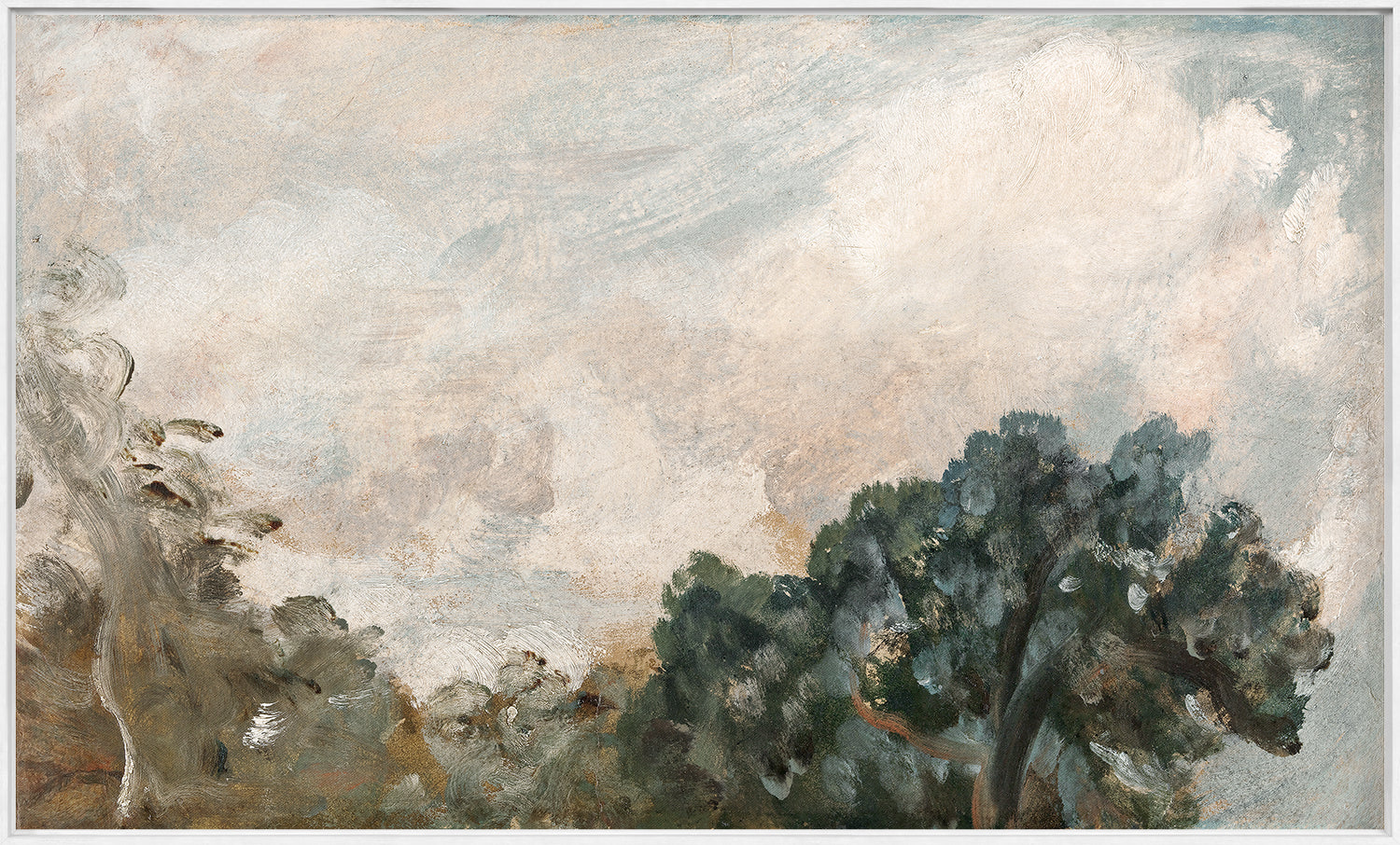 Cloud Study with Trees C. 1821 — nature and landscape fine art print in warm tones at Laurie Yapp Home