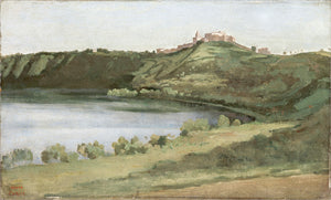 Lake Albano and Castel Gandolfo C. 1826 — nature and landscape fine art print shown from another angle