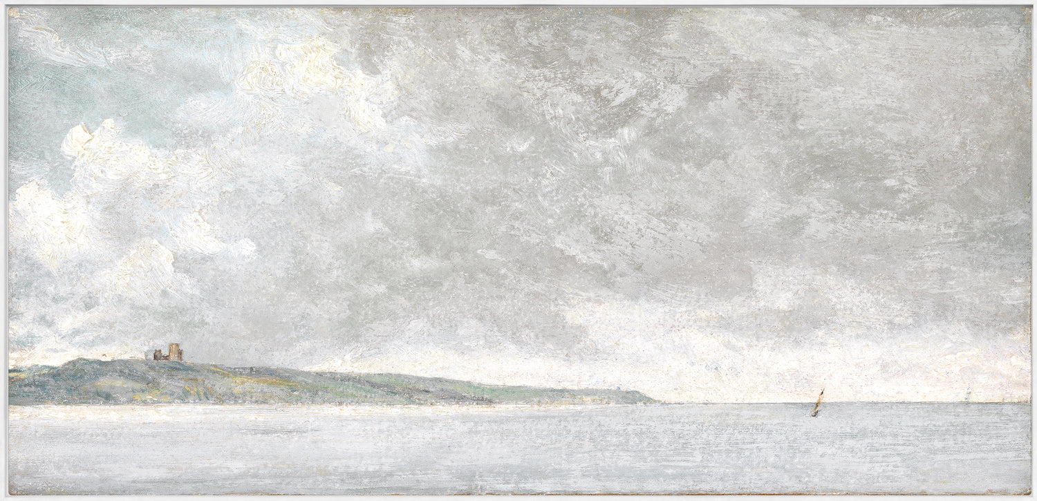 Coastal Scene with Cliffs C. 1814 — nature and landscape fine art print in cool tones at Laurie Yapp Home