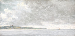 Coastal Scene with Cliffs C. 1814 — nature and landscape fine art print shown from another angle