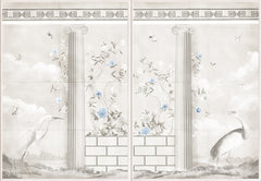 61,5 × 83,5 po – Encadré sous verre, Bleu Céruléen
