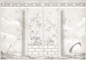 Greco-Roman Aviary Diptych — architecture and travel fine art print shown from another angle
