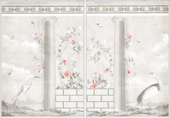 67,5 × 97,5 po – Toile encadrée, Corail brûlé