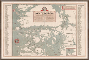 Map – Pointe Au Baril – 1945 wall art