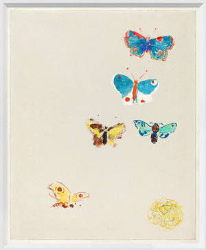 Redon Papillon Et Fleurs I framed art print