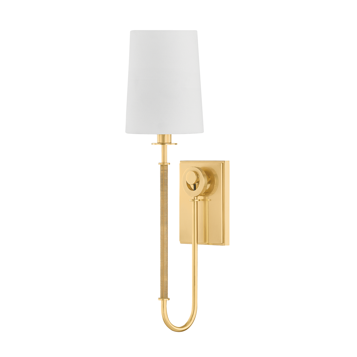 Glenmont Wall Sconce 5.25" in aged brass — a Hudson Valley wall sconce for bathrooms, hallways, and living rooms at Laurie Yapp Home.
