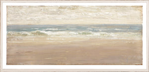 Seascape II C. 1860 wall art featuring soft waves and sandy beach in muted colors.