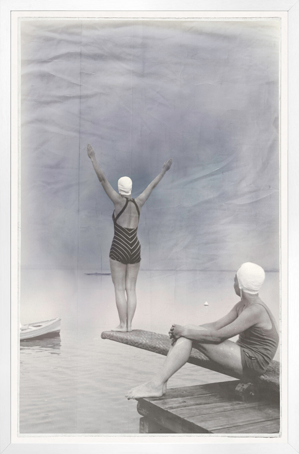 Indigo Stained – Camp Divers — nature and landscape fine art print in cool tones at Laurie Yapp Home