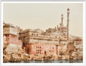 Benares, India 19th C — architecture and travel fine art print in sepia tones at Laurie Yapp Home