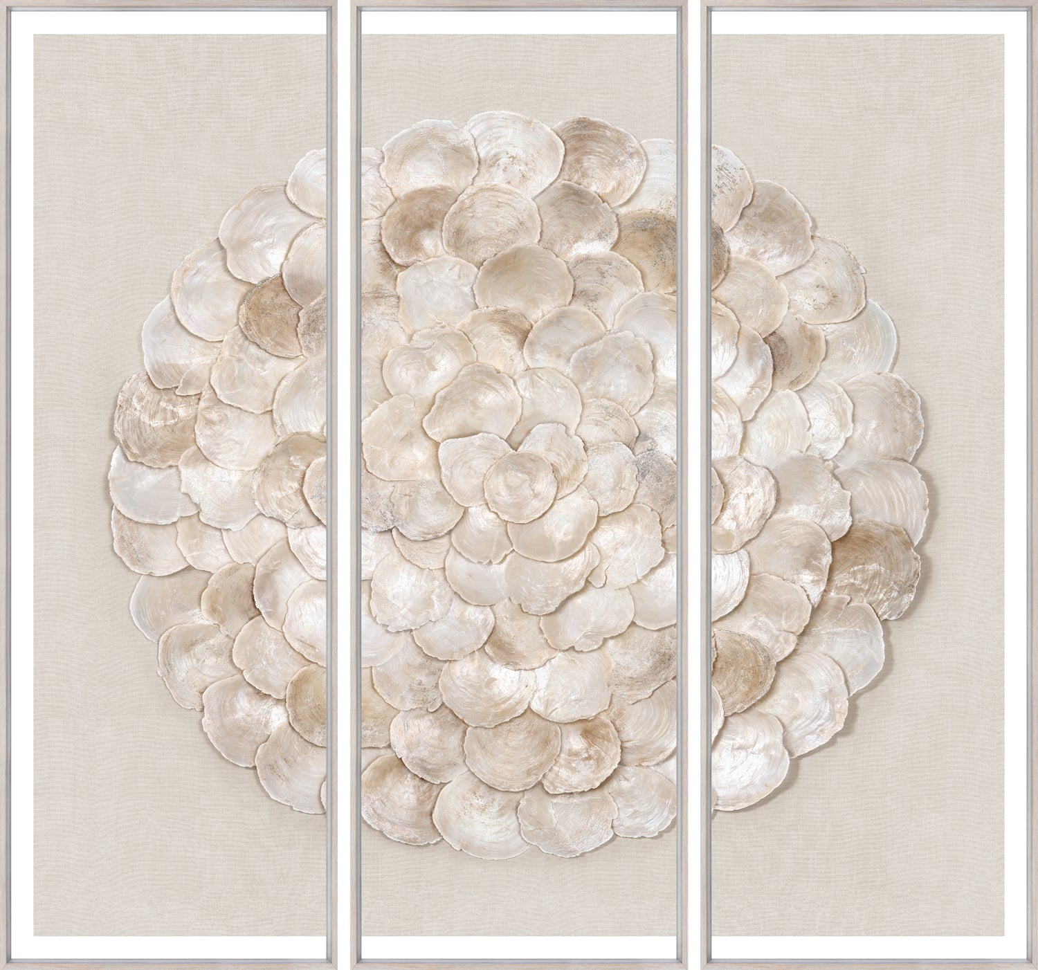 Capiz Medallion — fine art print in neutral tones at Laurie Yapp Home