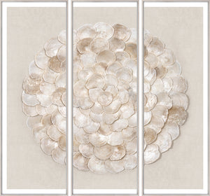 Capiz Medallion — fine art print in neutral tones at Laurie Yapp Home