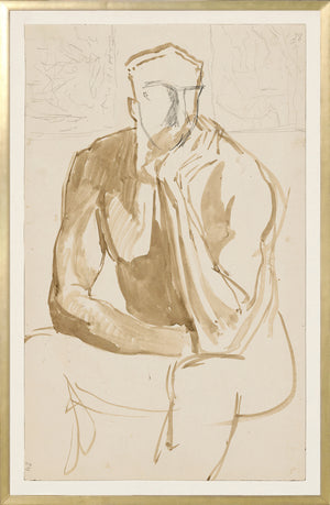 front view of COLLECTION VINTAGE – CARYATID IN ROSE AND BLUE, 1913 luxury Artwork
