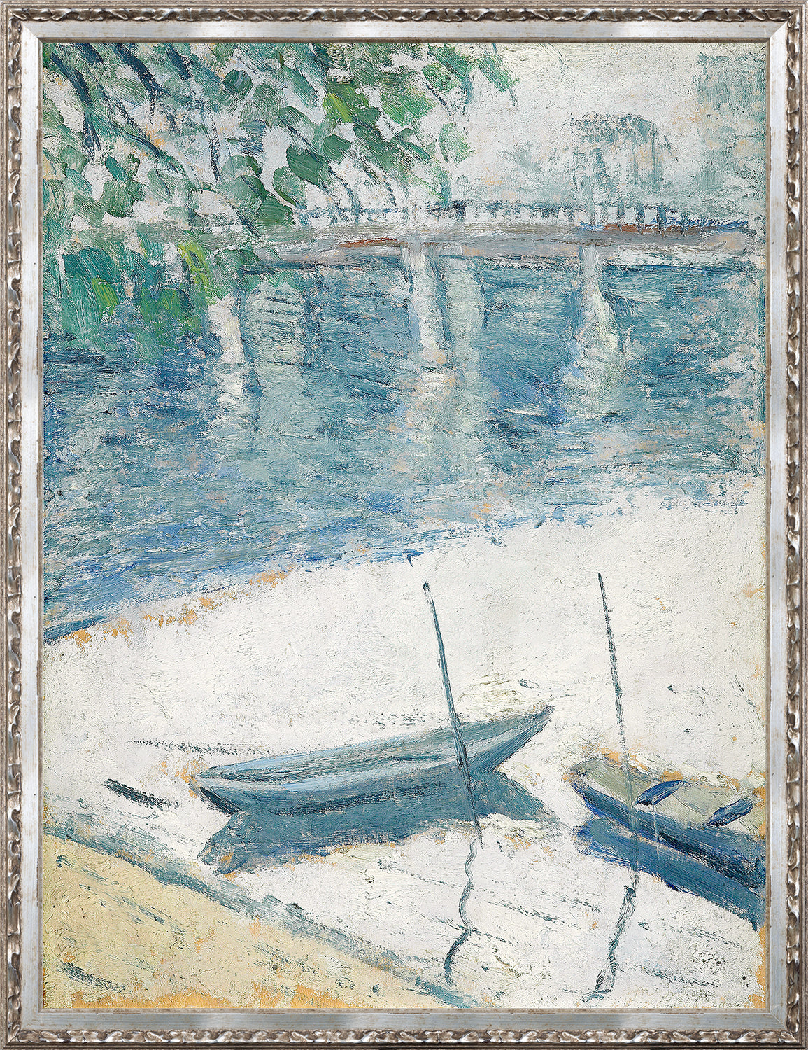 Collection Vintage Morning On The Seine 1921 framed art print